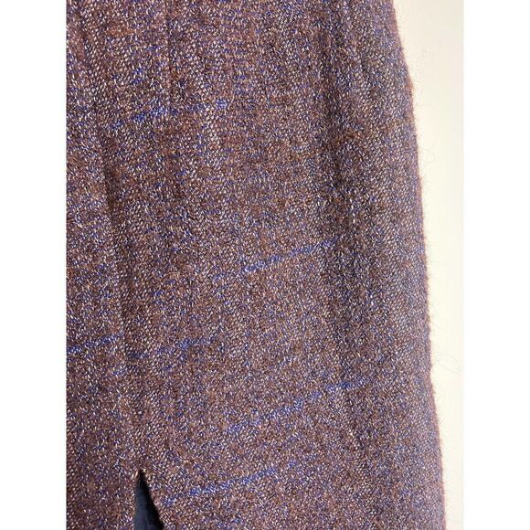 Brock Collection Linen Wool Alpaca Blend Front Slit Pencil Skirt Sz. 2 - Picture 2 of 10